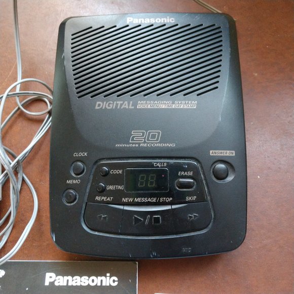 PANASONIC DIGITAL LANDLINE ANSWERING MACHINE KX-TM85-B INCLUDES MANUAL TESTED - Picture 2 of 7